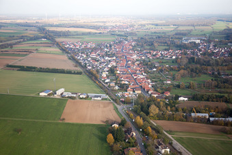 Vue aérienne de Quartier Schaidt in Wörth am Rhein dans le département Rhénanie-Palatinat, Allemagne