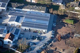 Herxheim bei Landau dans le département Rhénanie-Palatinat, Allemagne depuis l'avion