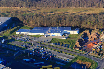 Image drone de Zone industrielle de Horst, Alfa Aesar GmbH à le quartier Minderslachen in Kandel dans le département Rhénanie-Palatinat, Allemagne