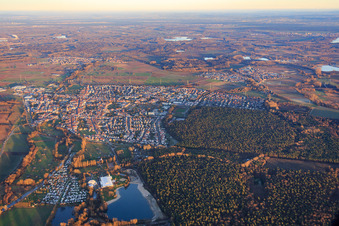 Photographie aérienne de Vue de la ville en hiver depuis l'ouest à Rülzheim dans le département Rhénanie-Palatinat, Allemagne