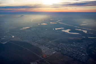 Vue aérienne de Quartier Eggenstein in Eggenstein-Leopoldshafen dans le département Bade-Wurtemberg, Allemagne
