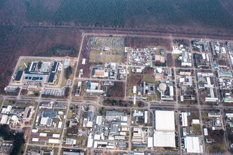 Campus Nord du KIK à le quartier Leopoldshafen in Eggenstein-Leopoldshafen dans le département Bade-Wurtemberg, Allemagne hors des airs
