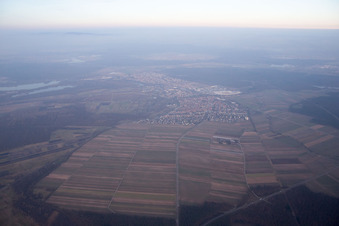 Vue aérienne de Quartier Graben in Graben-Neudorf dans le département Bade-Wurtemberg, Allemagne