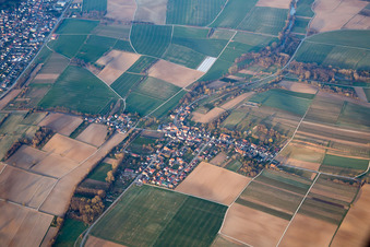 Vue aérienne de Quartier Kleinsteinfeld in Niederotterbach dans le département Rhénanie-Palatinat, Allemagne