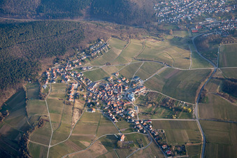 Vue aérienne de Quartier Gleiszellen in Gleiszellen-Gleishorbach dans le département Rhénanie-Palatinat, Allemagne