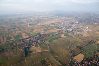 Quartier Kapellen in Kapellen-Drusweiler dans le département Rhénanie-Palatinat, Allemagne depuis l'avion