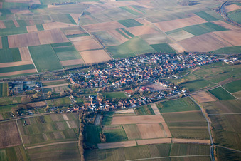 Vue aérienne de Quartier Drusweiler in Kapellen-Drusweiler dans le département Rhénanie-Palatinat, Allemagne