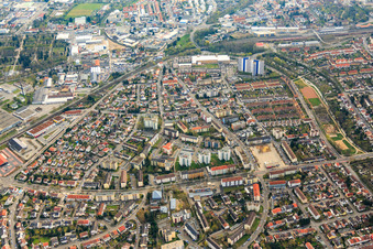 Vue aérienne de À Erlich à Speyer dans le département Rhénanie-Palatinat, Allemagne