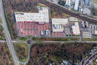 Vue aérienne de Quincaillerie BAUHAUS Speyer à Speyer dans le département Rhénanie-Palatinat, Allemagne