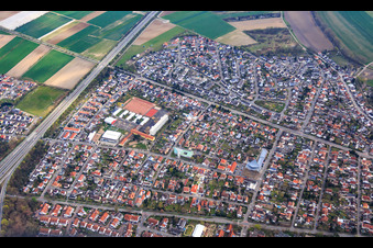 Vue aérienne de Nord à Speyer dans le département Rhénanie-Palatinat, Allemagne