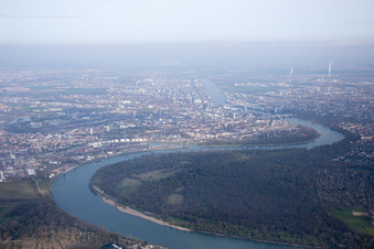 Vue aérienne de Quartier Süd in Ludwigshafen am Rhein dans le département Rhénanie-Palatinat, Allemagne