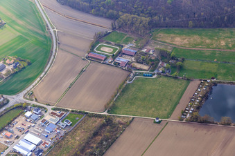 Vue aérienne de Reticlub Altrip e..V Rexhof à Altrip dans le département Rhénanie-Palatinat, Allemagne