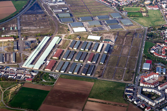 Vue aérienne de À l'Aubuckel à le quartier Käfertal in Mannheim dans le département Bade-Wurtemberg, Allemagne