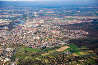 Vue aérienne de Quartier Waldhof in Mannheim dans le département Bade-Wurtemberg, Allemagne