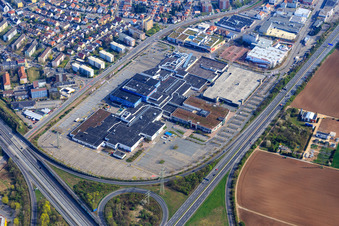Vue aérienne de Centre Rhein-Neckar-Zentrum à Viernheimer Kreuz à Viernheim dans le département Hesse, Allemagne