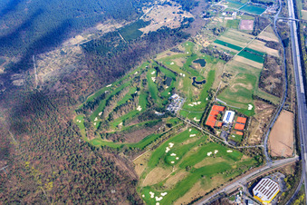 Vue aérienne de Golf Club Mannheim-Viernheim 1930 eV à Viernheim dans le département Hesse, Allemagne