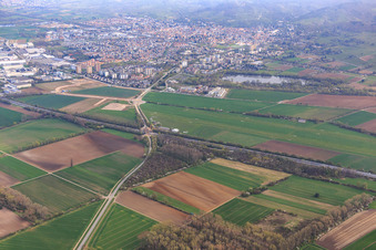 Vue aérienne de Aéroport Heppenheim EDEP à Heppenheim dans le département Hesse, Allemagne
