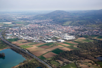 Vue aérienne de Bensheim dans le département Hesse, Allemagne