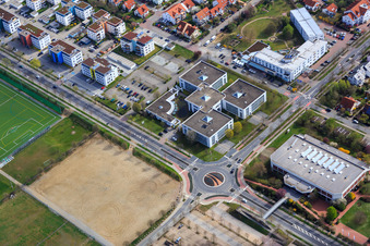 Vue aérienne de Centre de bureaux Bensheim sur le Berliner Ring à Bensheim dans le département Hesse, Allemagne