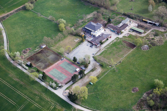 Vue aérienne de Quartier Auerbach in Bensheim dans le département Hesse, Allemagne