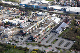 Vue oblique de Quartier Auerbach in Bensheim dans le département Hesse, Allemagne