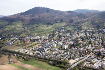 Quartier Auerbach in Bensheim dans le département Hesse, Allemagne vue d'en haut
