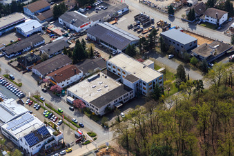 Enregistrement par drone de Zone industrielle de Sandwiesen avec Laetus à le quartier Sandwiese in Alsbach-Hähnlein dans le département Hesse, Allemagne