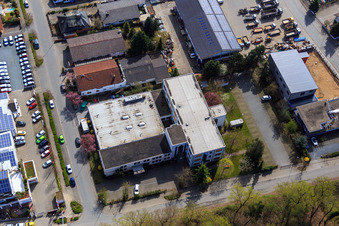 Zone industrielle de Sandwiesen avec Laetus à le quartier Sandwiese in Alsbach-Hähnlein dans le département Hesse, Allemagne d'un drone