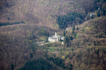 Ruines du château de Tannenberg à Seeheim-Jugenheim dans le département Hesse, Allemagne d'en haut