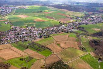 Vue aérienne de Quartier Nieder-Modau in Ober-Ramstadt dans le département Hesse, Allemagne