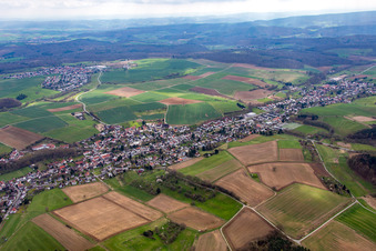 Vue aérienne de Quartier Nieder-Modau in Ober-Ramstadt dans le département Hesse, Allemagne
