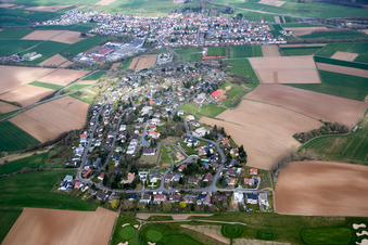 Vue oblique de Quartier Gundernhausen in Roßdorf dans le département Hesse, Allemagne