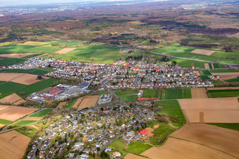 Quartier Gundernhausen in Roßdorf dans le département Hesse, Allemagne d'en haut