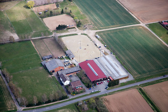 Vue aérienne de Club d'équitation et d'attelage Großzimmern 1949 eV à Groß-Zimmern dans le département Hesse, Allemagne