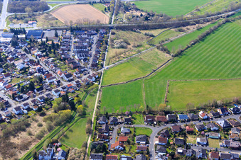 Vue aérienne de Südwestring à Dieburg dans le département Hesse, Allemagne