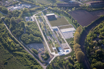 Vue aérienne de Parc du State Garden Show à Landau in der Pfalz dans le département Rhénanie-Palatinat, Allemagne