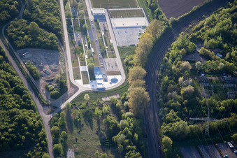 Vue aérienne de Parc du State Garden Show à Landau in der Pfalz dans le département Rhénanie-Palatinat, Allemagne