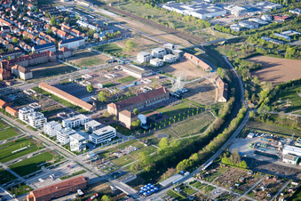 Salon des jardins d'État 2015 à Landau in der Pfalz dans le département Rhénanie-Palatinat, Allemagne vue d'en haut