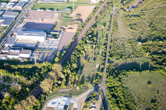 Vue aérienne de Salon des jardins d'État 2015 à Landau in der Pfalz dans le département Rhénanie-Palatinat, Allemagne