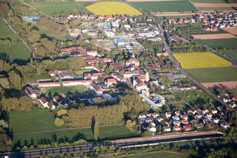 Quartier Queichheim in Landau in der Pfalz dans le département Rhénanie-Palatinat, Allemagne depuis l'avion