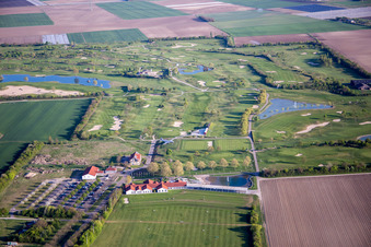 Vue aérienne de Zone du terrain de golf Golfpark Biblis-Wattenheim *****GOLF absolu en Wattenheim à le quartier Wattenheim in Biblis dans le département Hesse, Allemagne