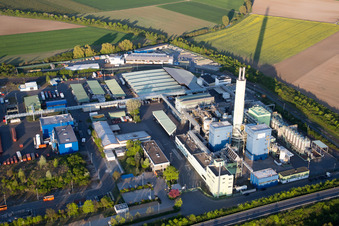 Vue aérienne de Zone industrielle et commerciale NO HIM à Biebesheim am Rhein dans le département Hesse, Allemagne