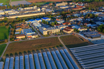 Vue aérienne de Hope Media Europe eV à le quartier Sandwiese in Alsbach-Hähnlein dans le département Hesse, Allemagne
