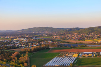 Photographie aérienne de Ferme d'asperges et de fruits Wendel à Zwingenberg dans le département Hesse, Allemagne