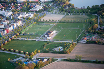 Quartier Auerbach in Bensheim dans le département Hesse, Allemagne d'un drone