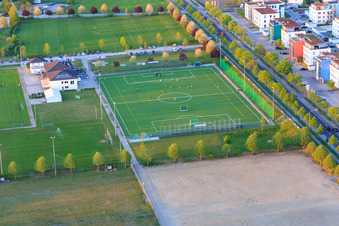 Vue aérienne de Terrain de sport du SSG Bensheim Hockey à Bensheim dans le département Hesse, Allemagne