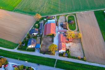 Vue aérienne de Centre équestre à Neuhostgr à Bensheim dans le département Hesse, Allemagne