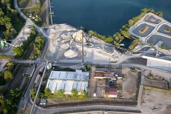 Lauterbourg dans le département Bas Rhin, France du point de vue du drone