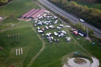 Neewiller-près-Lauterbourg dans le département Bas Rhin, France vue d'en haut