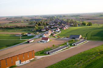Vue oblique de Siegen dans le département Bas Rhin, France